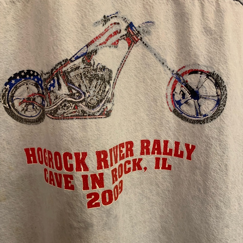 Vintage Rocktoberfest Hog Rock 2009Biker’s Edge mens XL button down cotton shirt